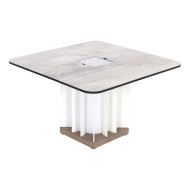 Les Jardins TECKALU solar square illuminated coffee table 