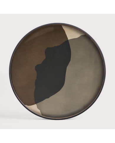 COMBINED DOTS round glass tray Ethnicraft