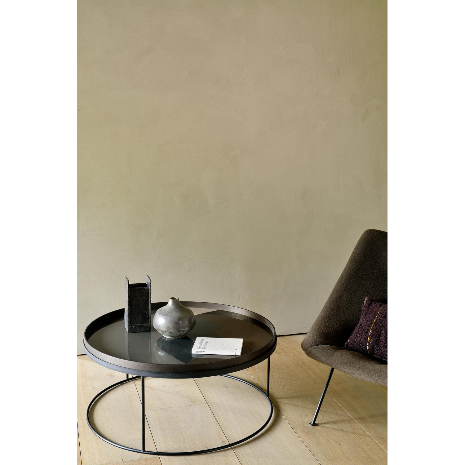 COMBINED DOTS round glass tray Ethnicraft
