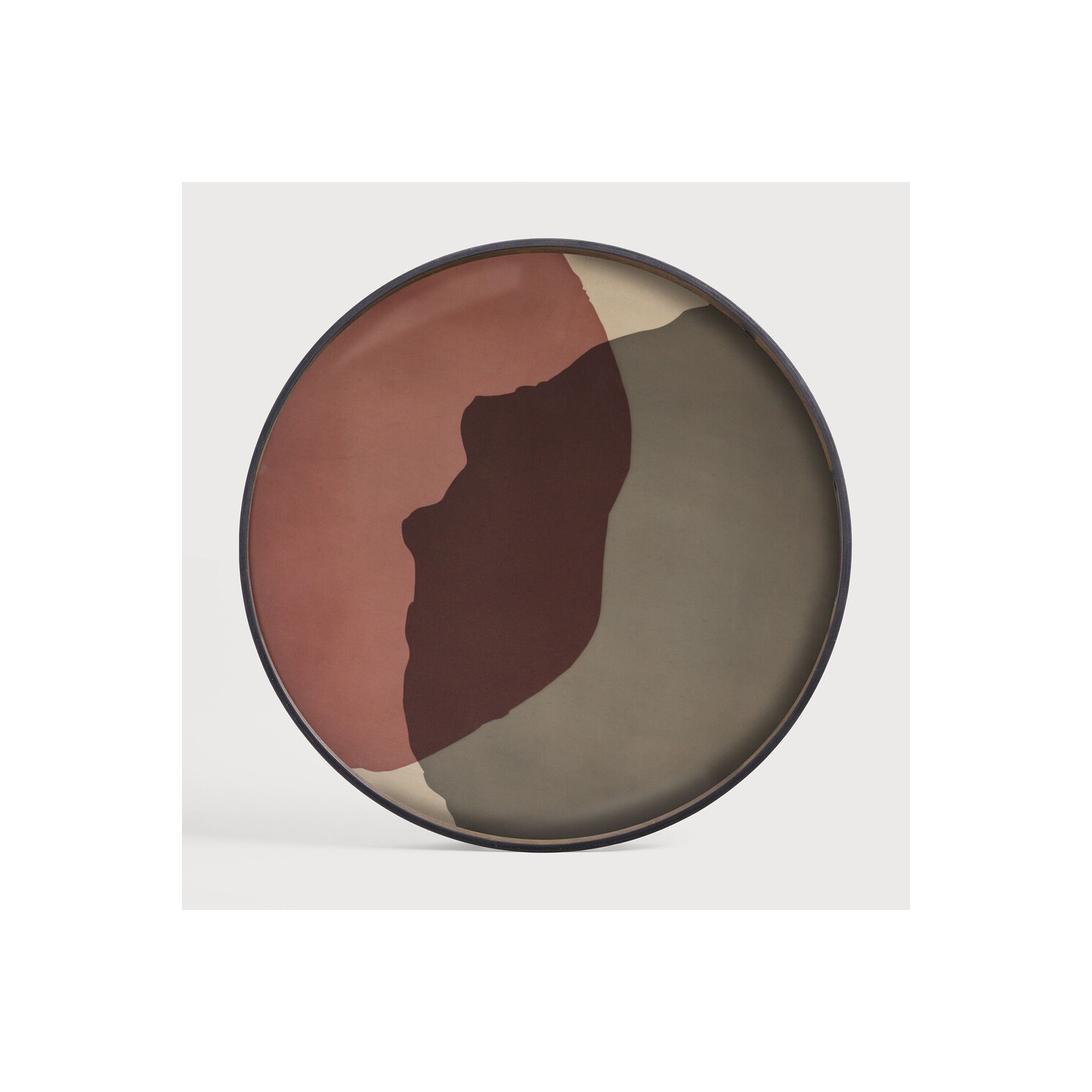 COMBINED DOTS round glass tray Ethnicraft