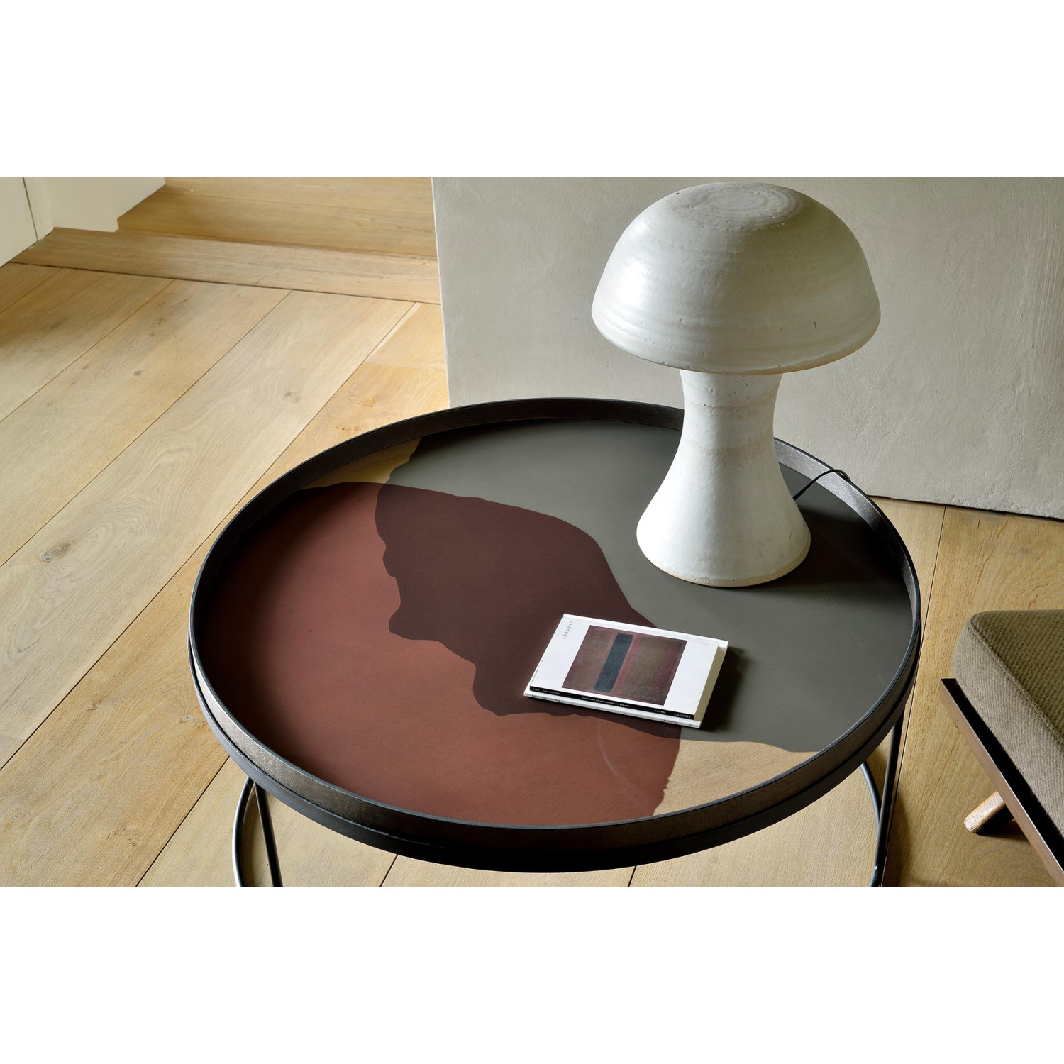 COMBINED DOTS round glass tray Ethnicraft