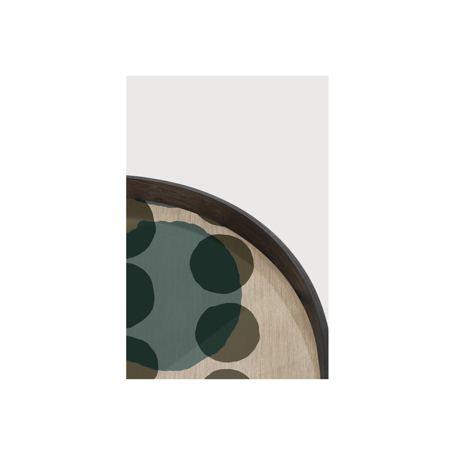 Plateau en verre LAYERED DOTS rond Ethnicraft
