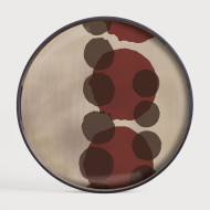Plateau en verre LAYERED DOTS rond Ethnicraft