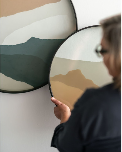 WABI SABI round glass tray Ethnicraft