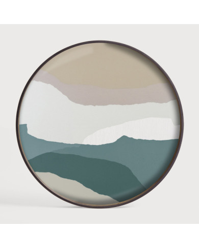 WABI SABI round glass tray Ethnicraft