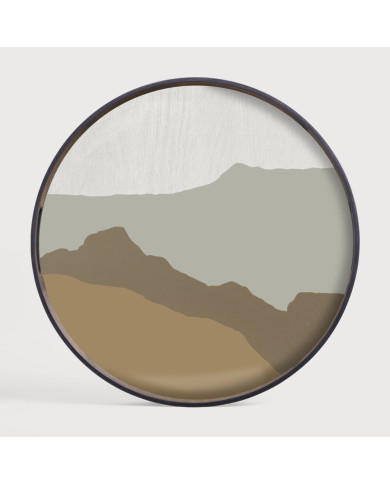 WABI SABI round glass tray Ethnicraft