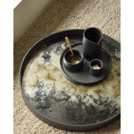ORGANIC round glass tray Ethnicraft