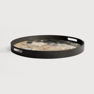 ORGANIC round glass tray Ethnicraft