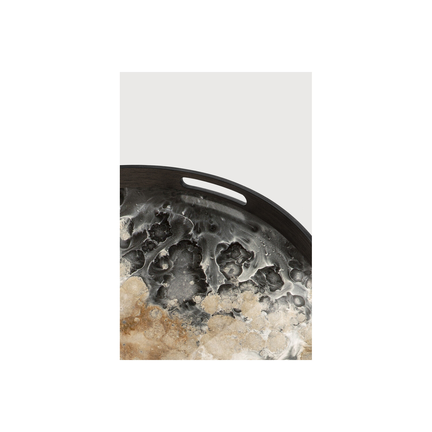 ORGANIC round glass tray Ethnicraft