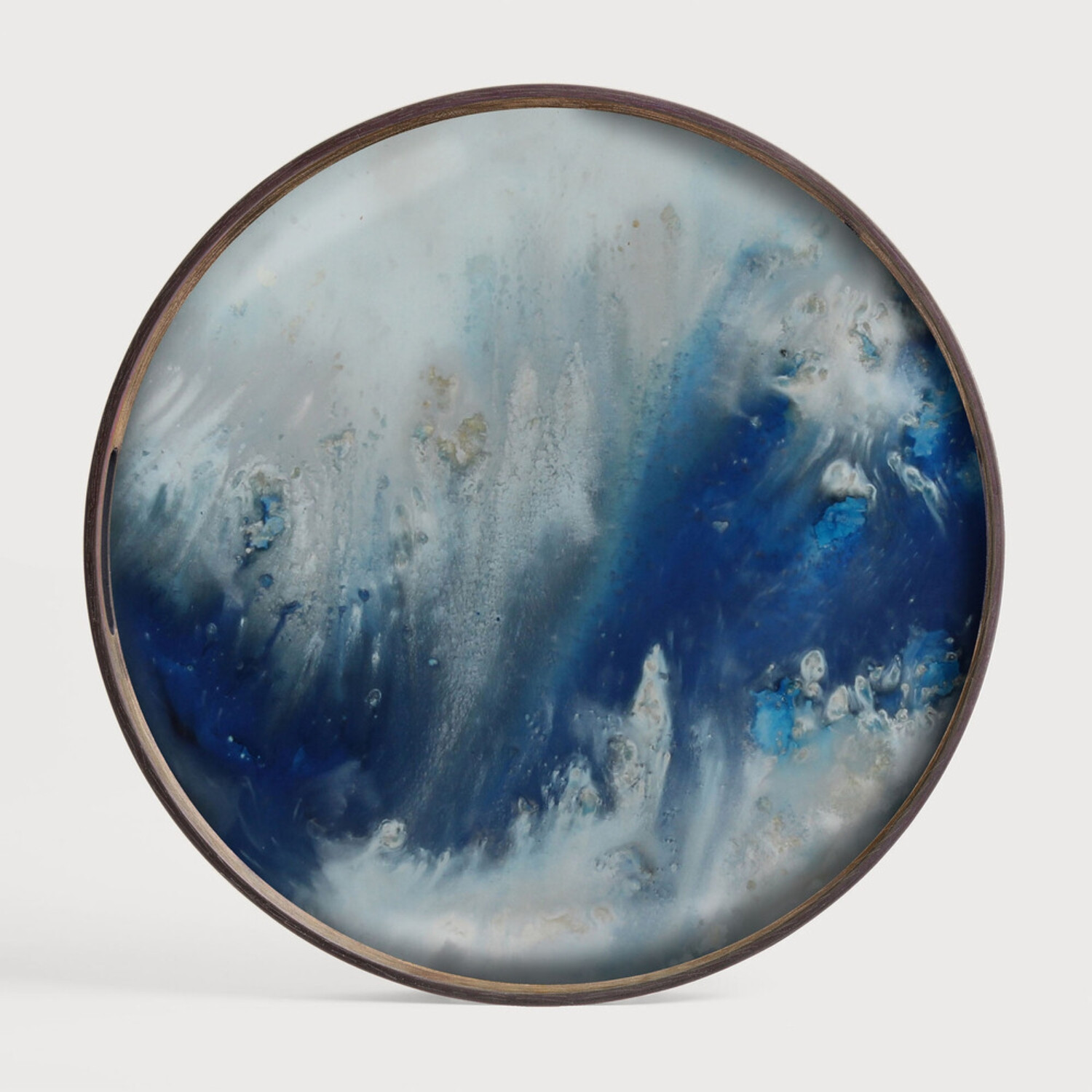 ORGANIC round glass tray Ethnicraft