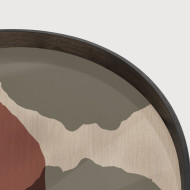 Plateau en verre OVERLAPPING DOTS rond Ethnicraft