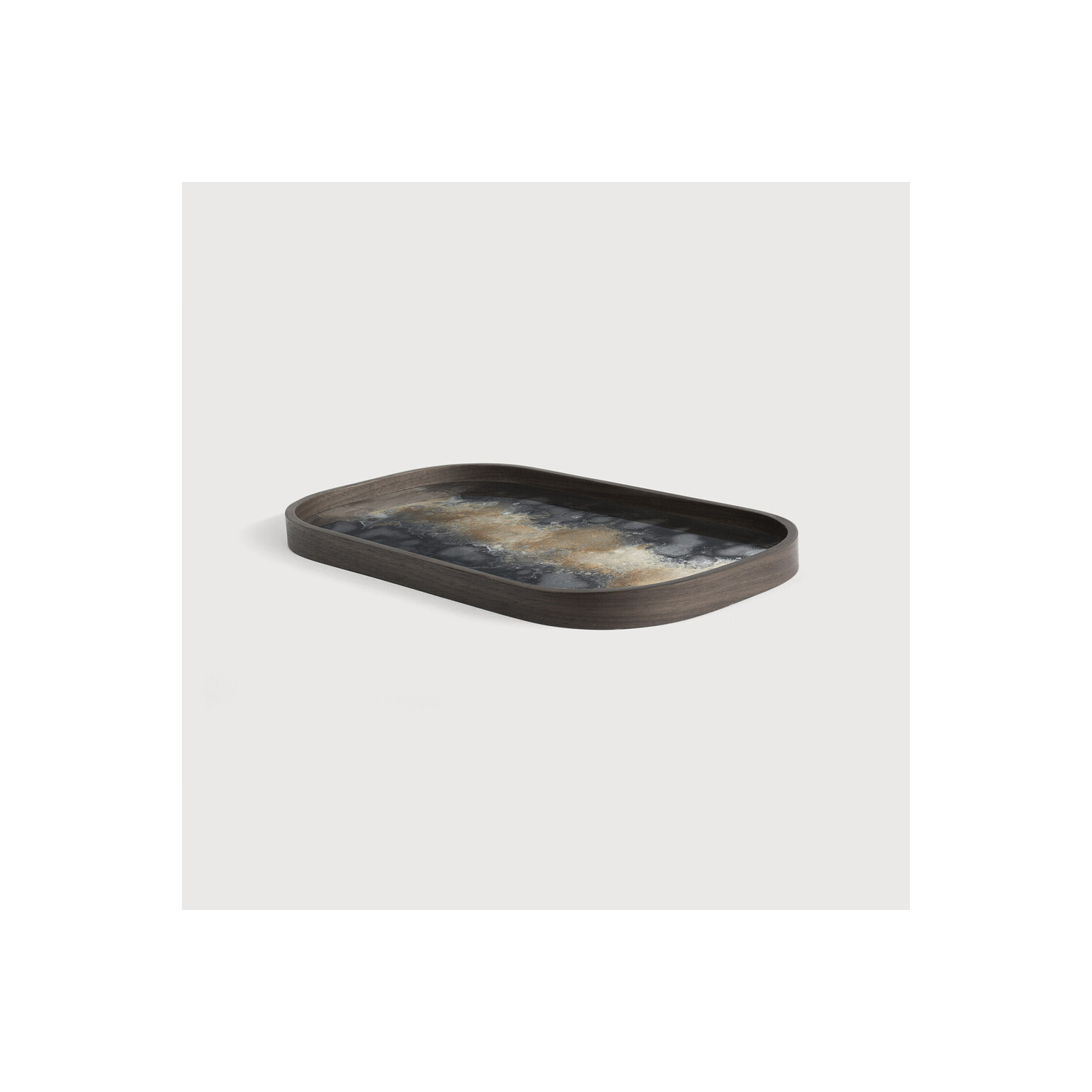 ORGANIC rectangle glass tray Ethnicraft
