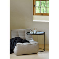M Ethnicraft oblong side table with trays