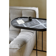 M Ethnicraft oblong side table with trays