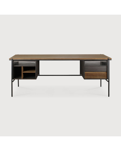 OSCAR teak desk with drawers Ethnicraft