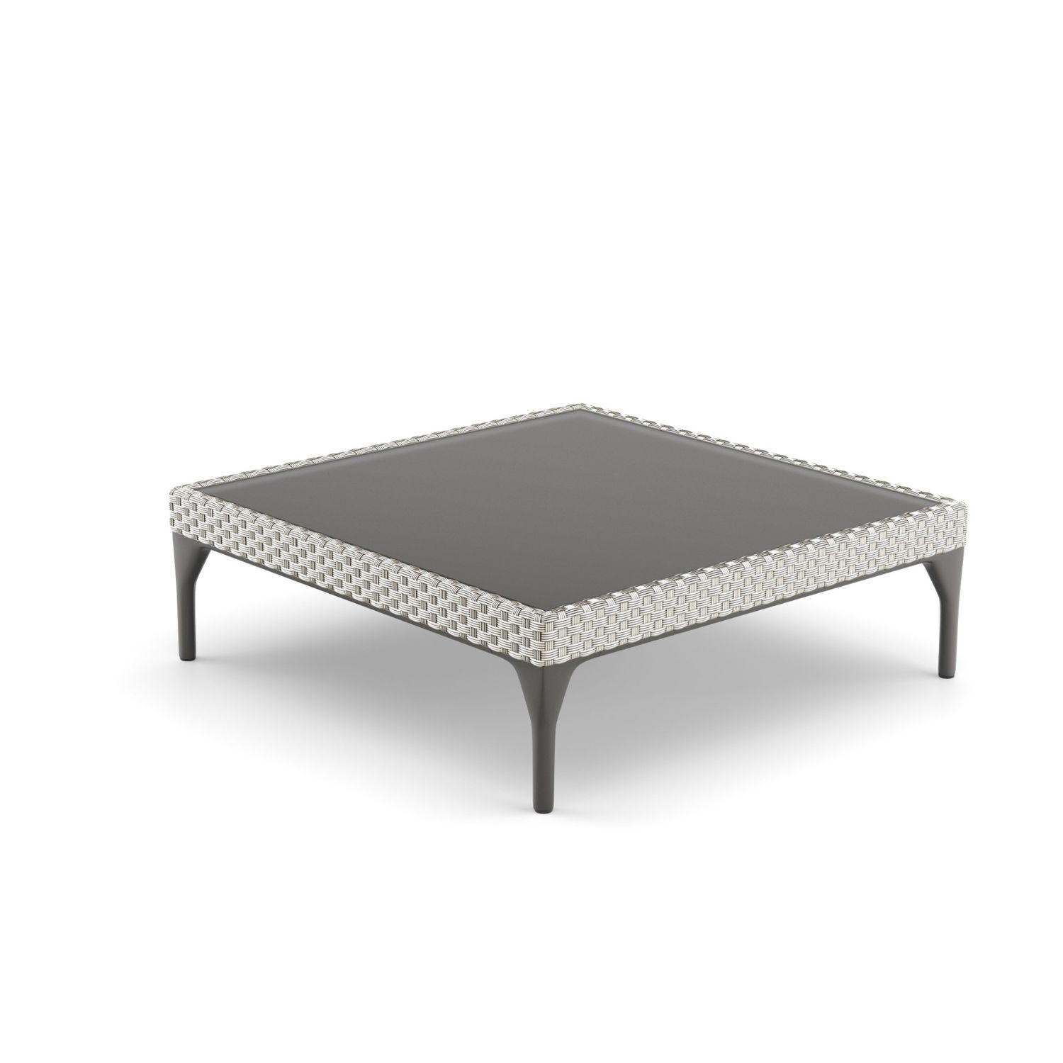 Table basse plateau verre 90 x 90 cm MU Dedon