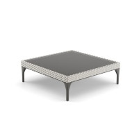 Table basse plateau verre 90 x 90 cm MU Dedon