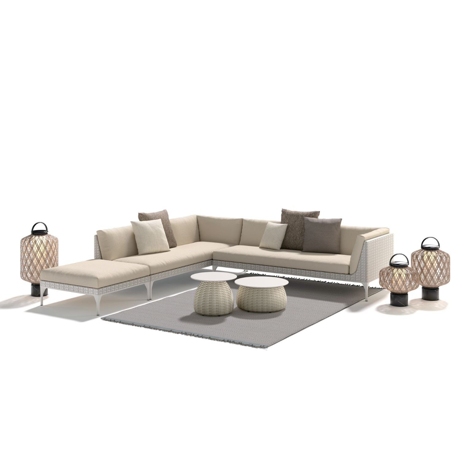 Module gauche XXL pour salon MU - Dedon