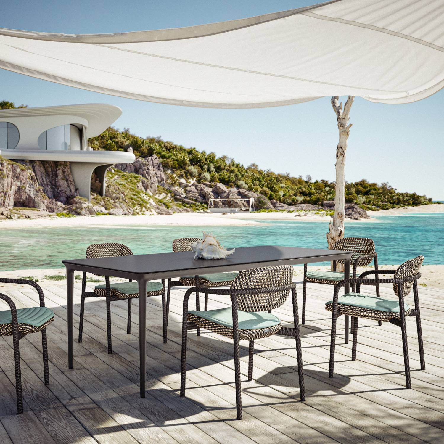 BELLMONDE composite garden table Dedon