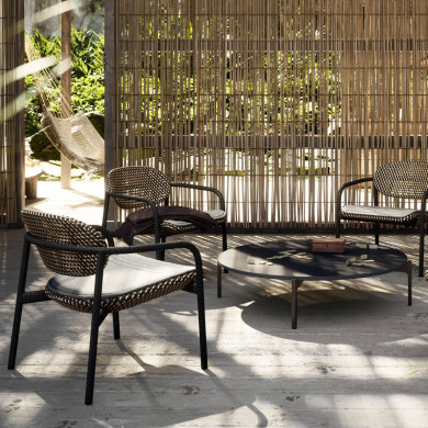 Fauteuil lounge ROII Tobacco Dedon