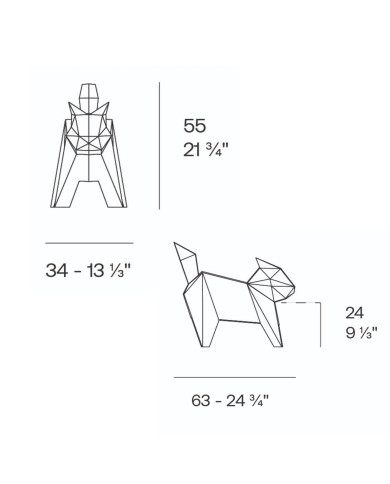 Koneko ORIGAMI sculpture Vondom