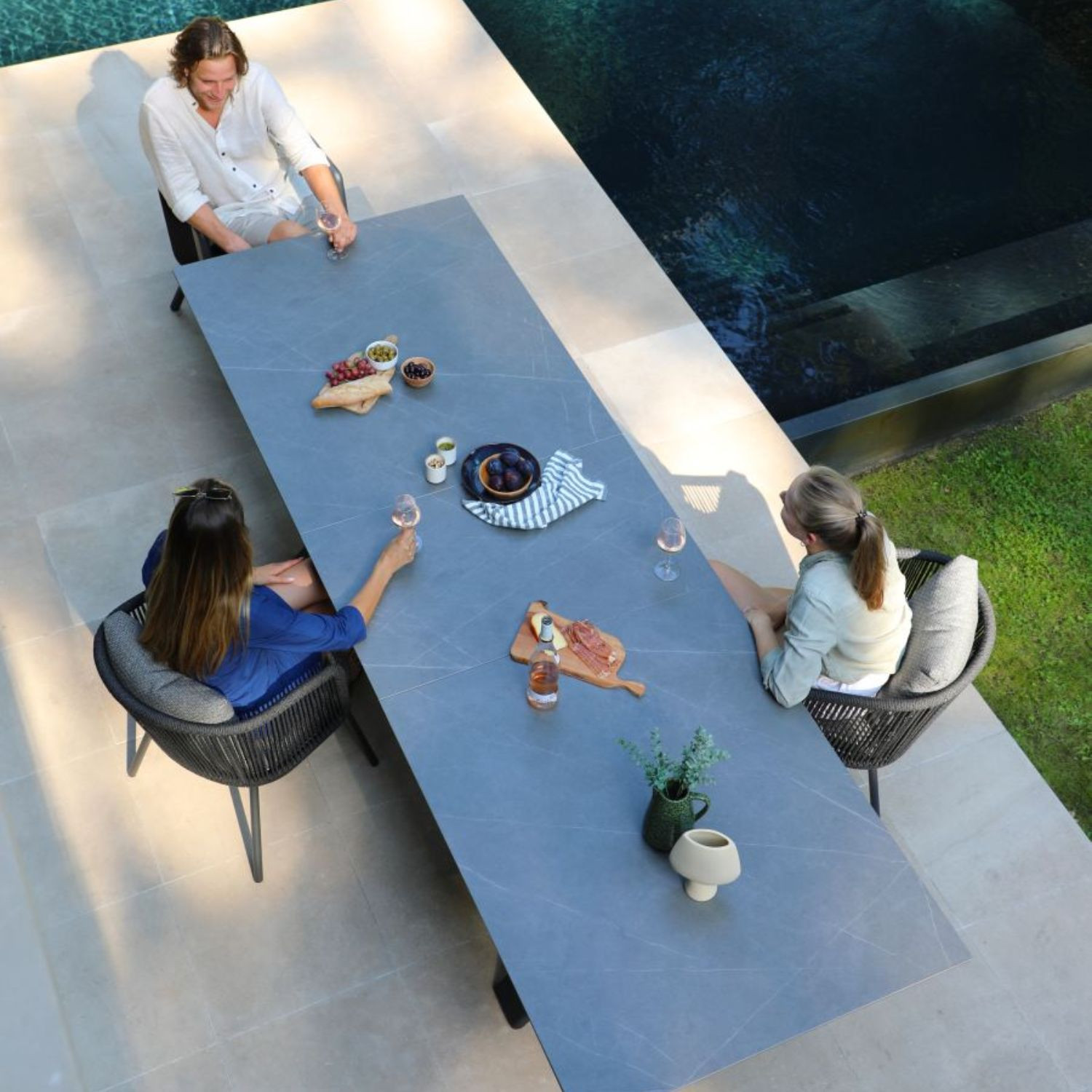 Table céramique extensible CANNES 180/240 cm Les Jardins du Sud