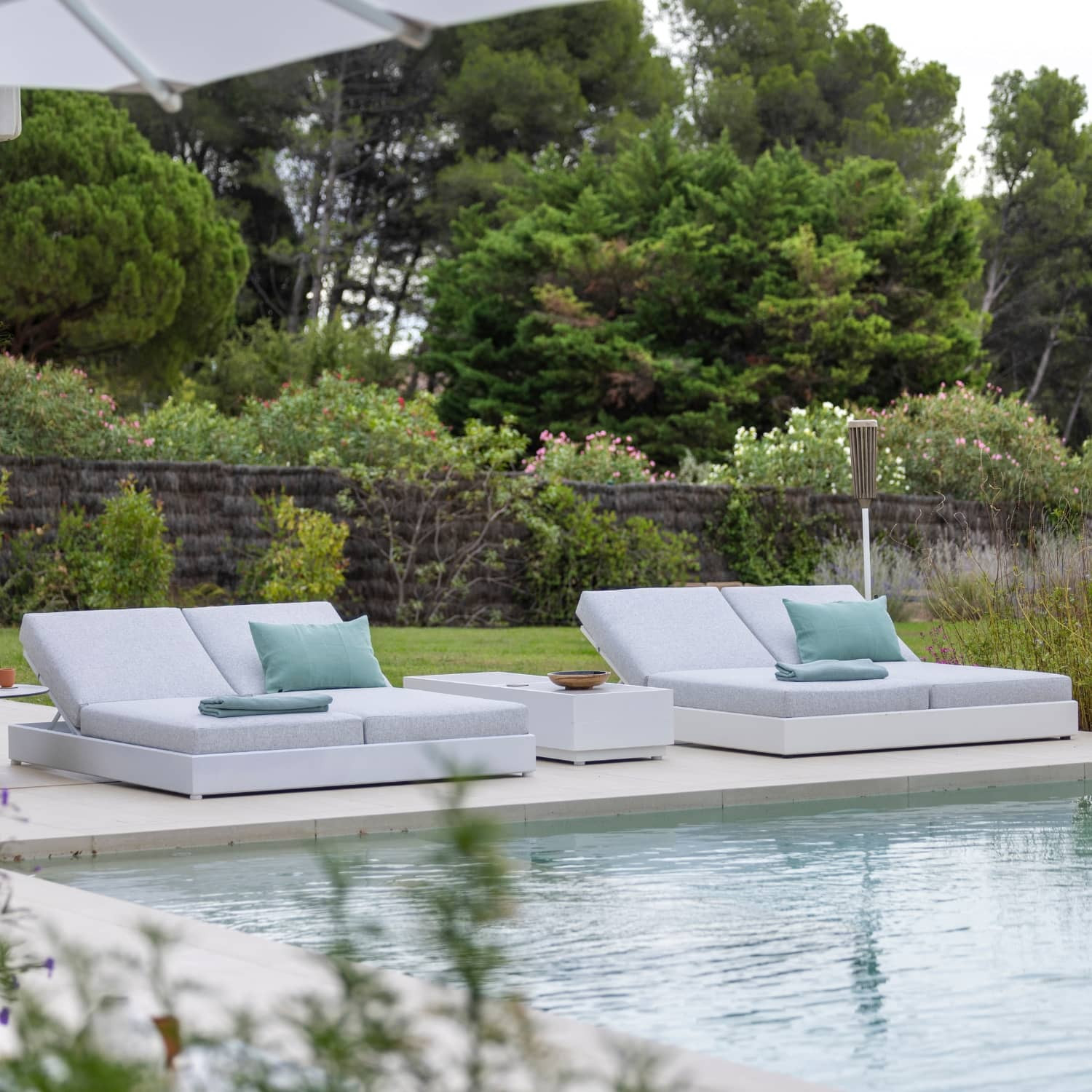 Les Jardins RANCHO double sunlounger