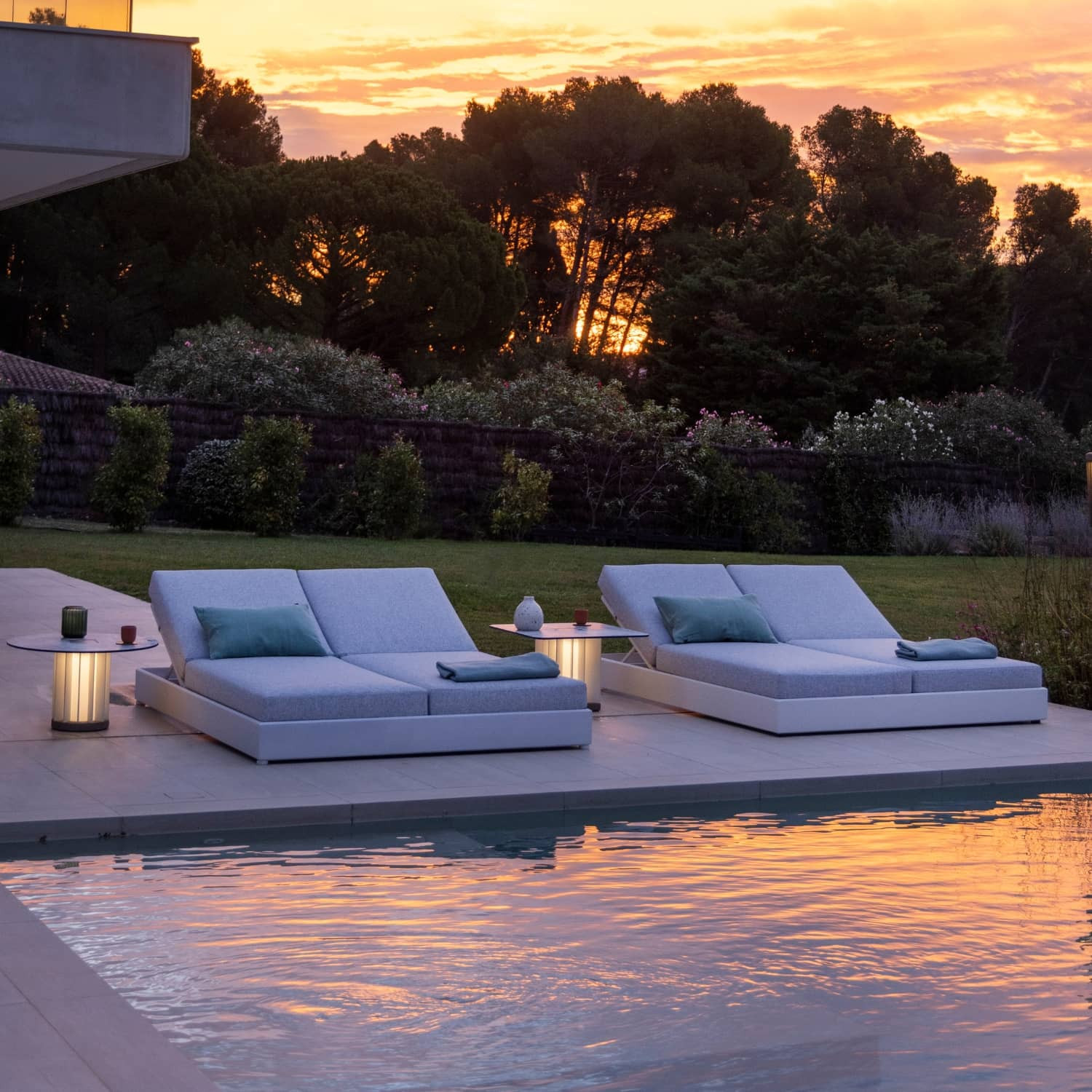 Les Jardins RANCHO double sunlounger