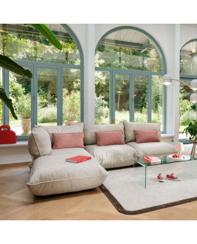 SUMO BOUCLE RECYCLED Beige Corner Sofa Fatboy