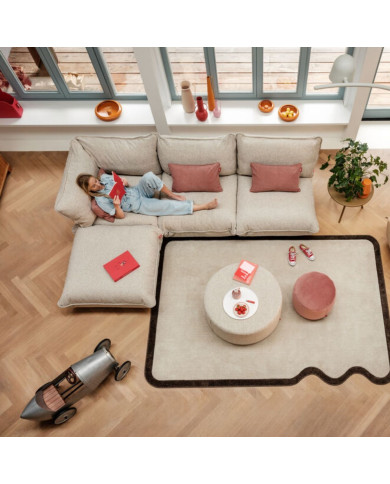 SUMO BOUCLE RECYCLED Beige Corner Sofa Fatboy