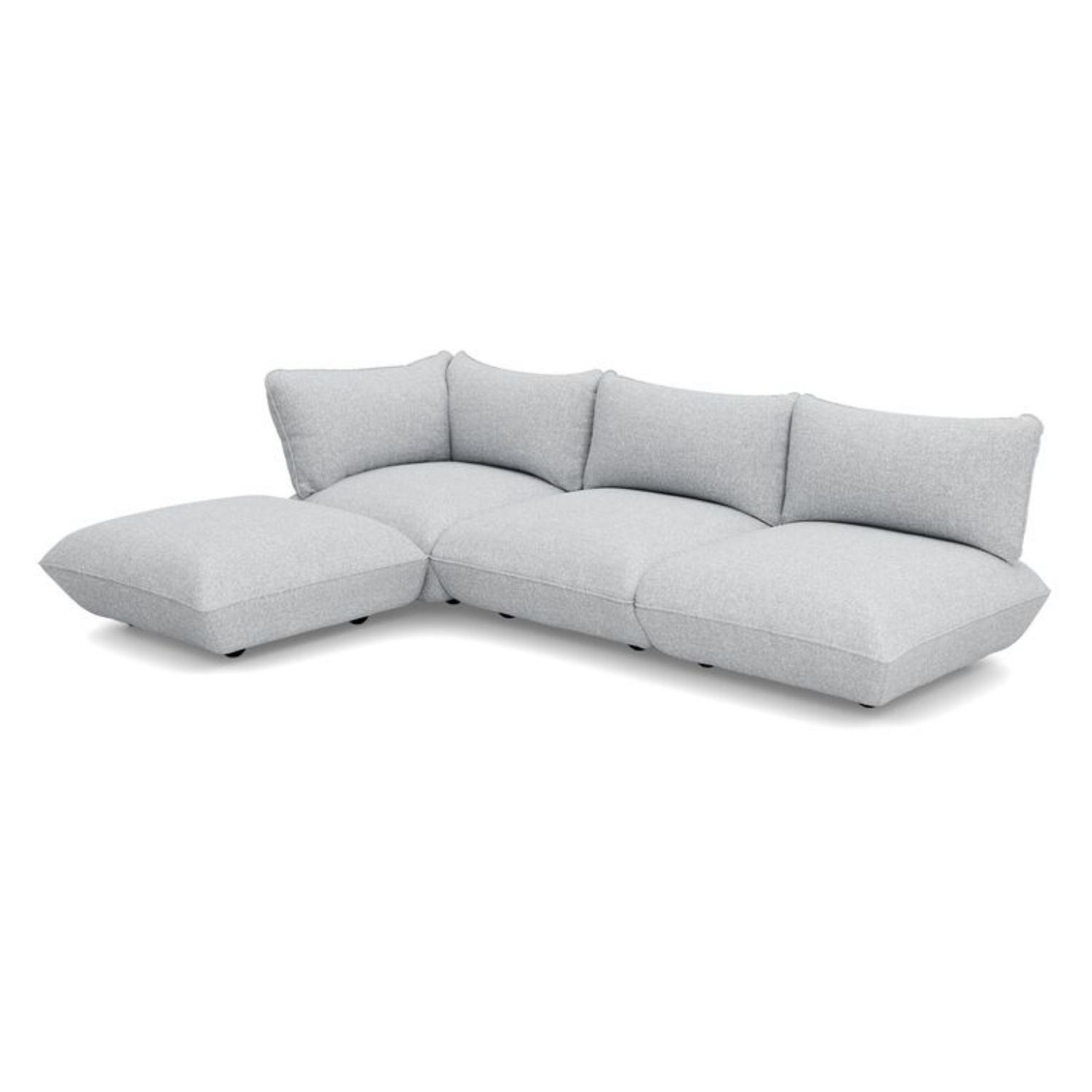 SUMO CORD RECYCLED Light Grey Melange Corner Sofa Fatboy