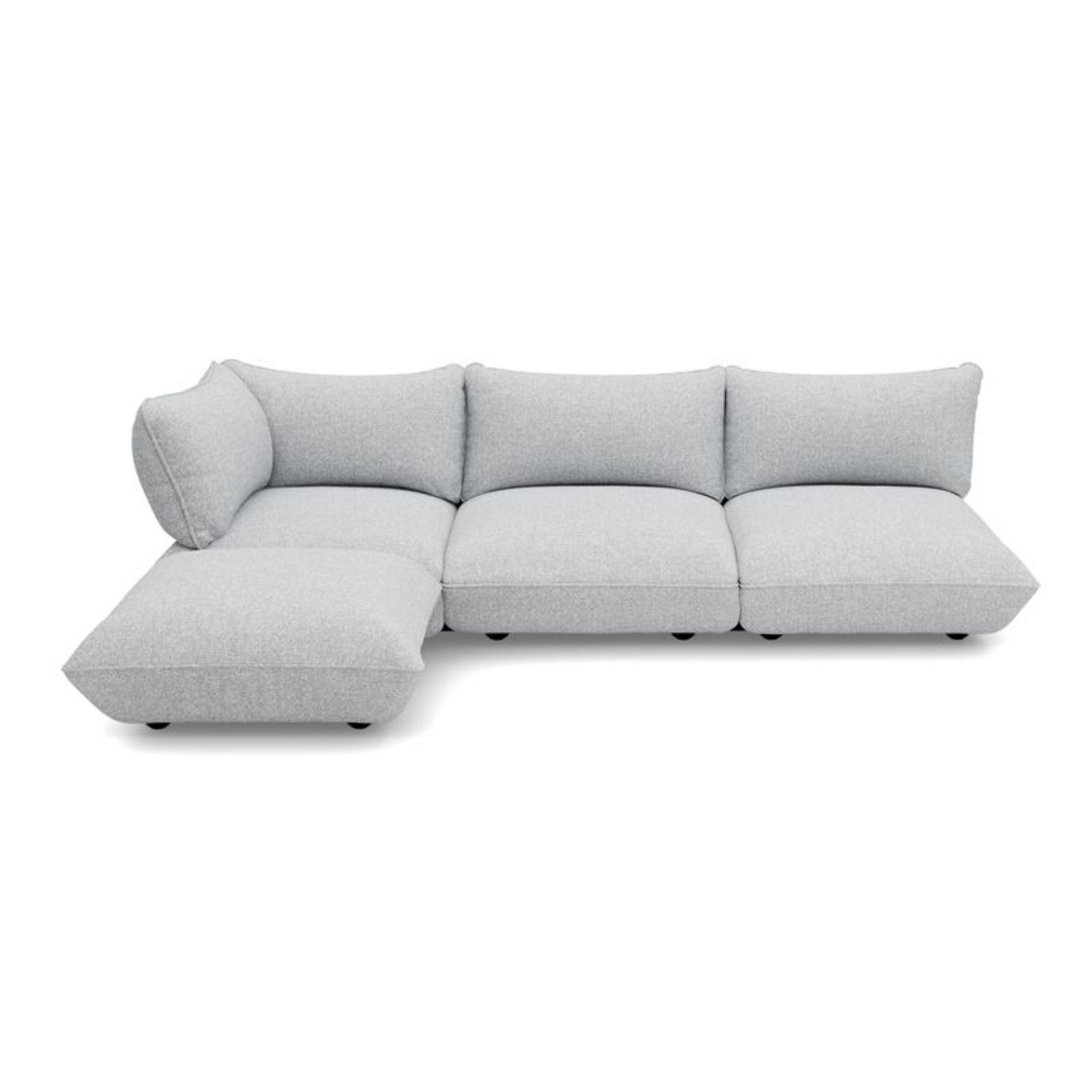 SUMO CORD RECYCLED Light Grey Melange Corner Sofa Fatboy