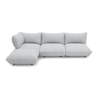 SUMO CORD RECYCLED Light Grey Melange Corner Sofa Fatboy