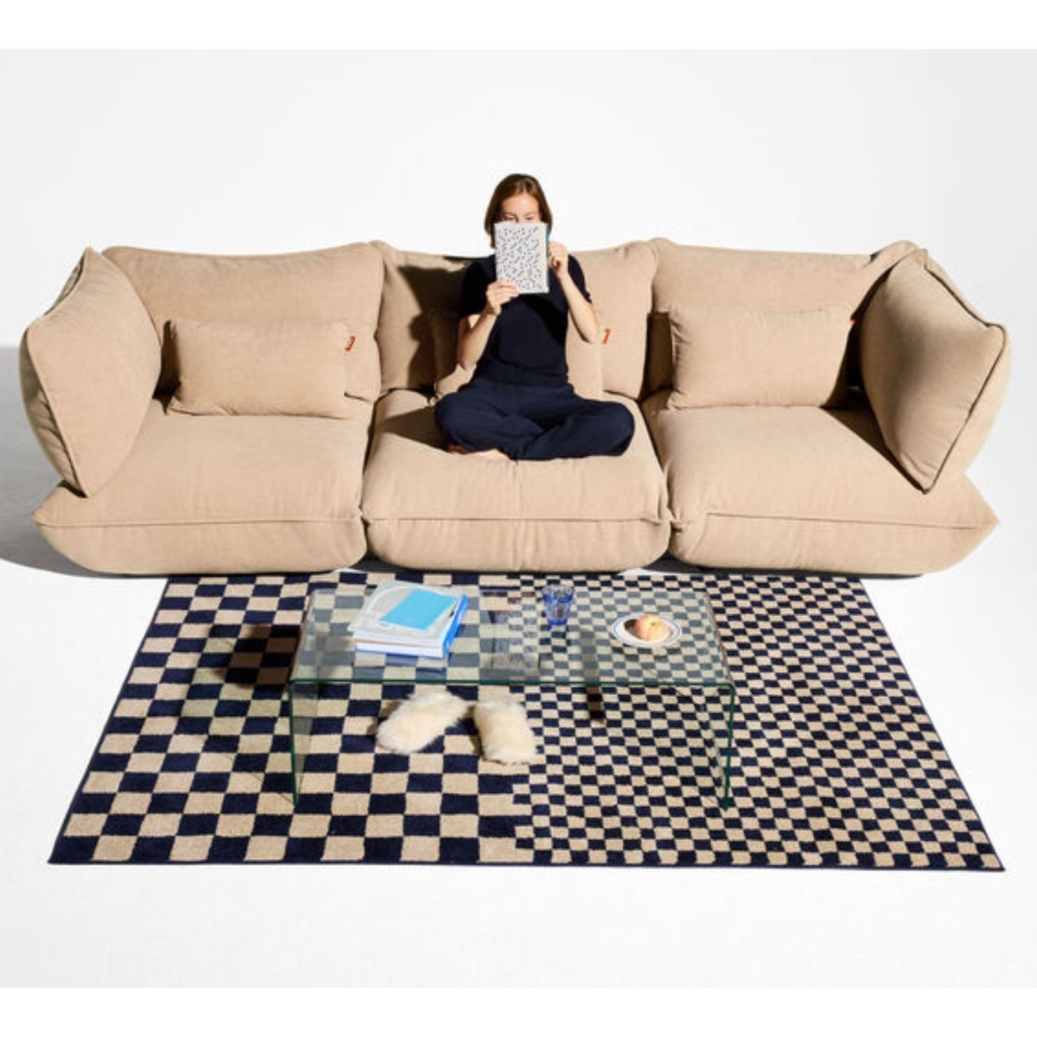 Large SUMO CORD RECYCLED Beige Fatboy