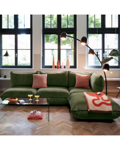 Grand canapé SUMO VELVET Deep Green Fatboy