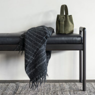 JACK bench Black leather Ethnicraft
