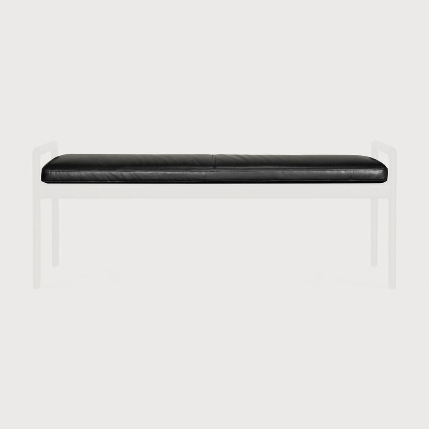 Black leather cushion for JACK bench by Ethnicraft