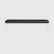 Black leather cushion for JACK bench by Ethnicraft