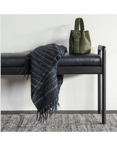 Coussin Cuir noir pour banc JACK Ethnicraft