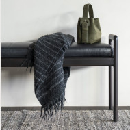 Black leather cushion for JACK bench by Ethnicraft