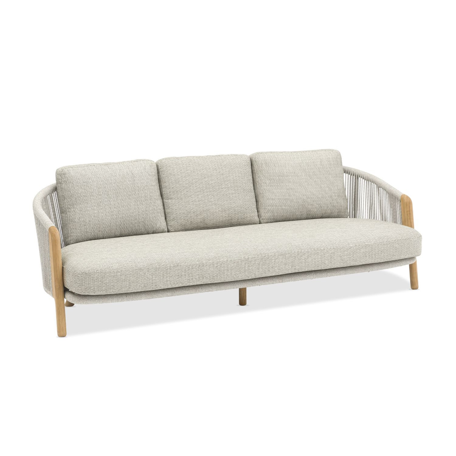 RIVIERA 3-seater teak sofa by Les Jardins du Sud