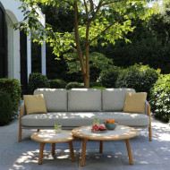 RIVIERA 3-seater teak sofa by Les Jardins du Sud
