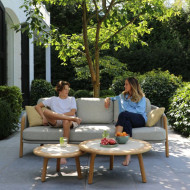 RIVIERA 3-seater teak sofa by Les Jardins du Sud