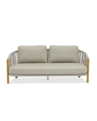 RIVIERA 3-seater teak sofa by Les Jardins du Sud