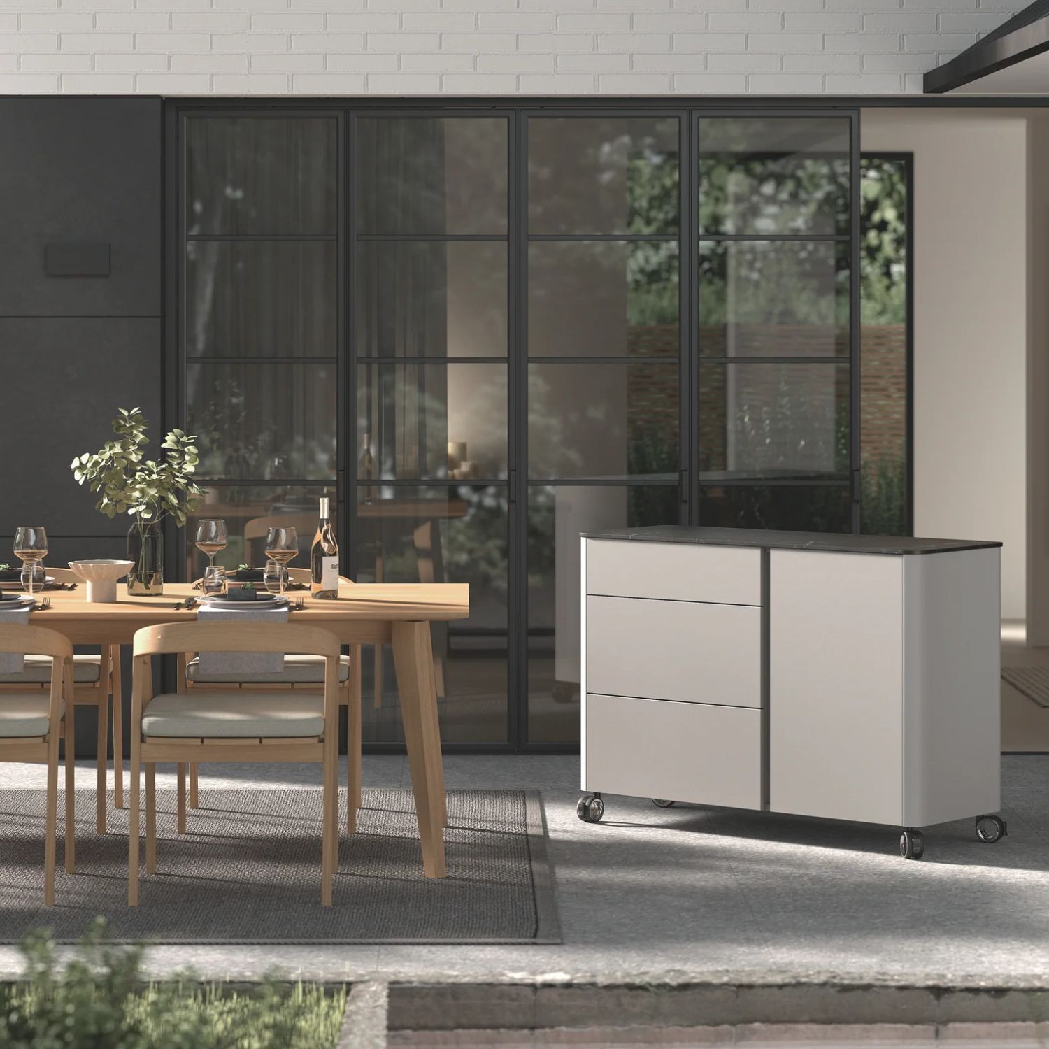 Meuble de rangement 1 porte, 3 tiroirs Tabu Outdoor