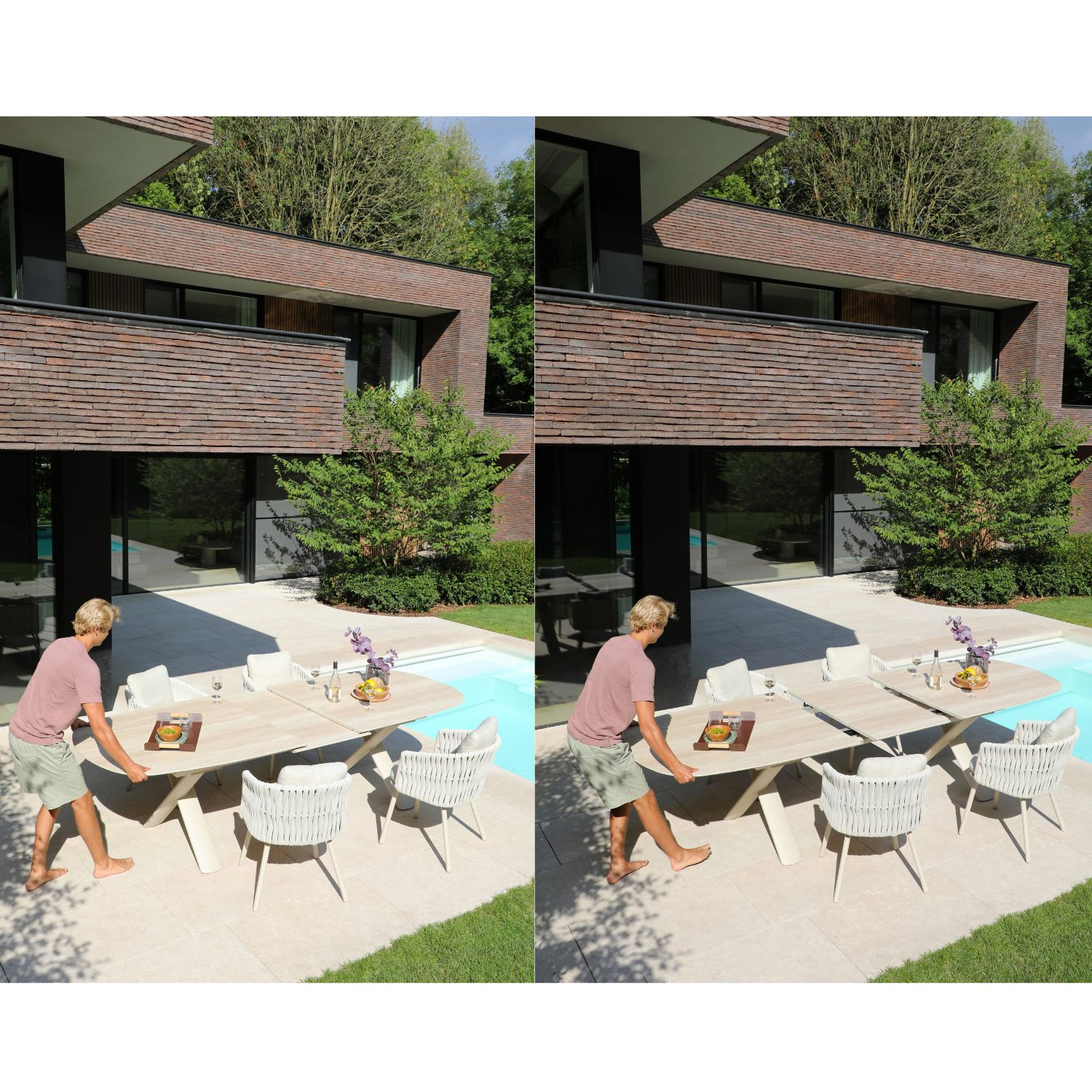 Table céramique ovale extensible CANNES 250/310 cm Les Jardins du Sud