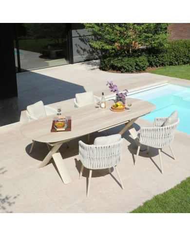 Table céramique ovale extensible CANNES 180/240 cm Les Jardins du Sud