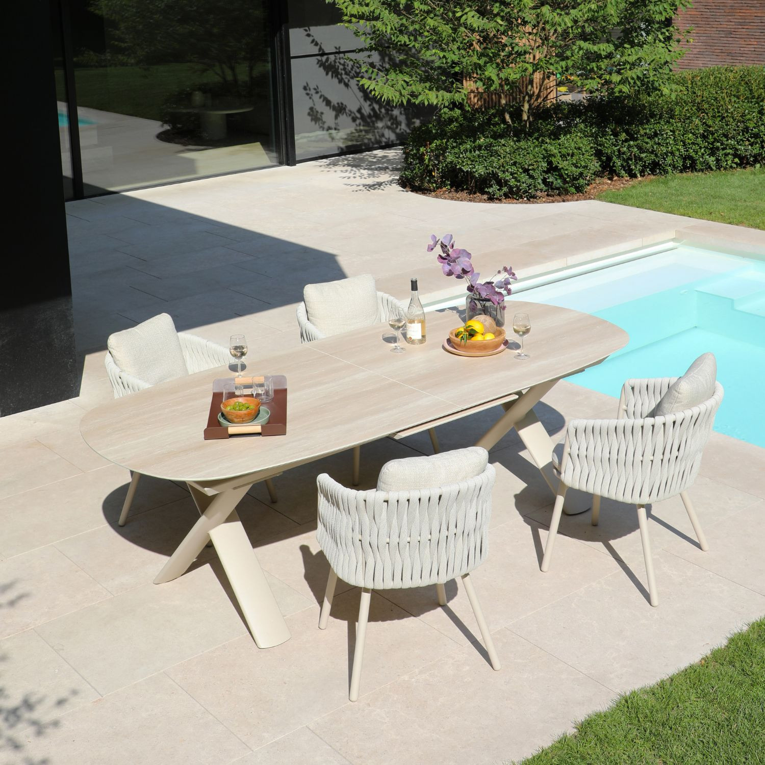 Table céramique ovale extensible CANNES 250/310 cm Les Jardins du Sud