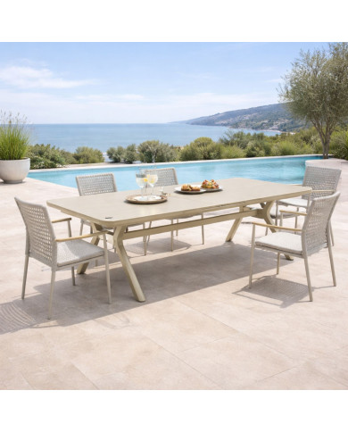 Table extensible céramique MALIBU Les Jardins du Sud