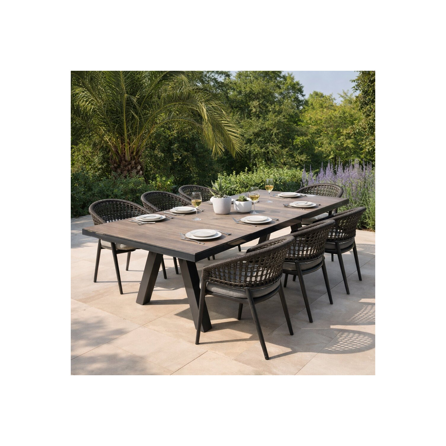 Table céramique PRADO 204/264 cm Les Jardins du Sud